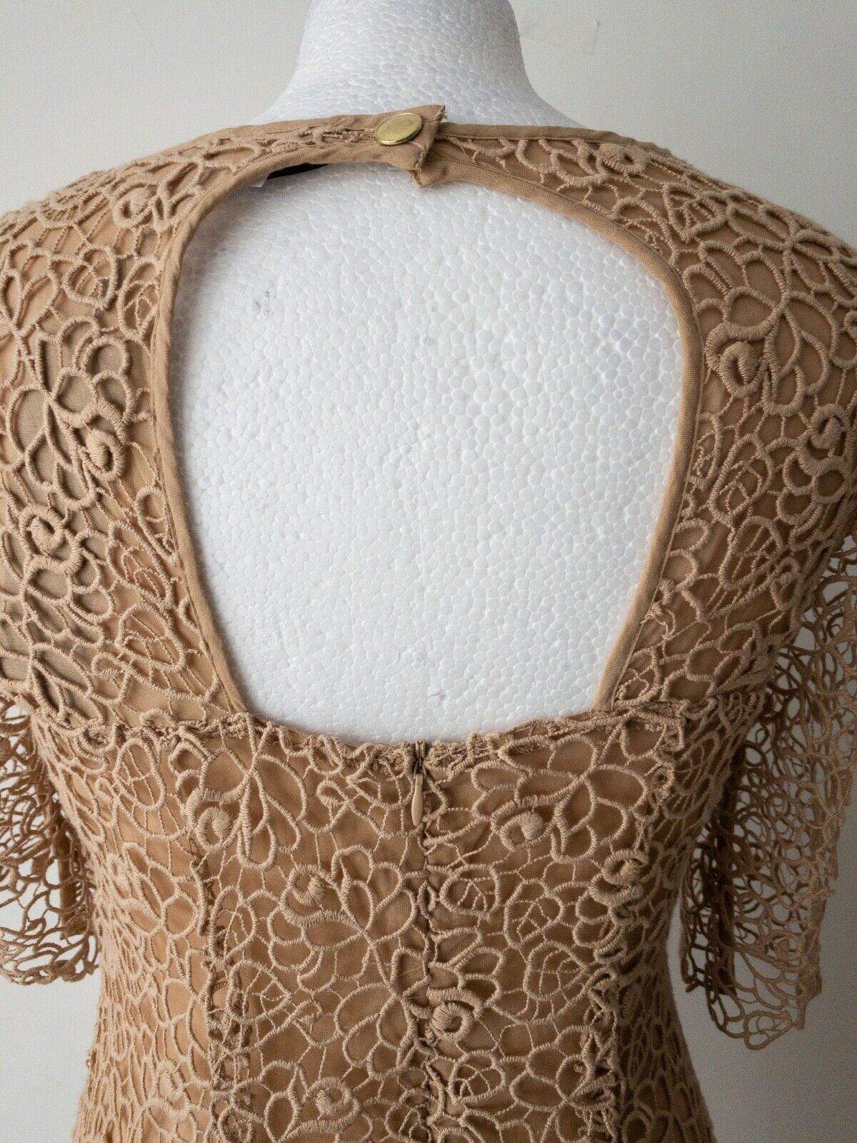 Laura Clement La Redoute Crochet Layered Dress Size 10