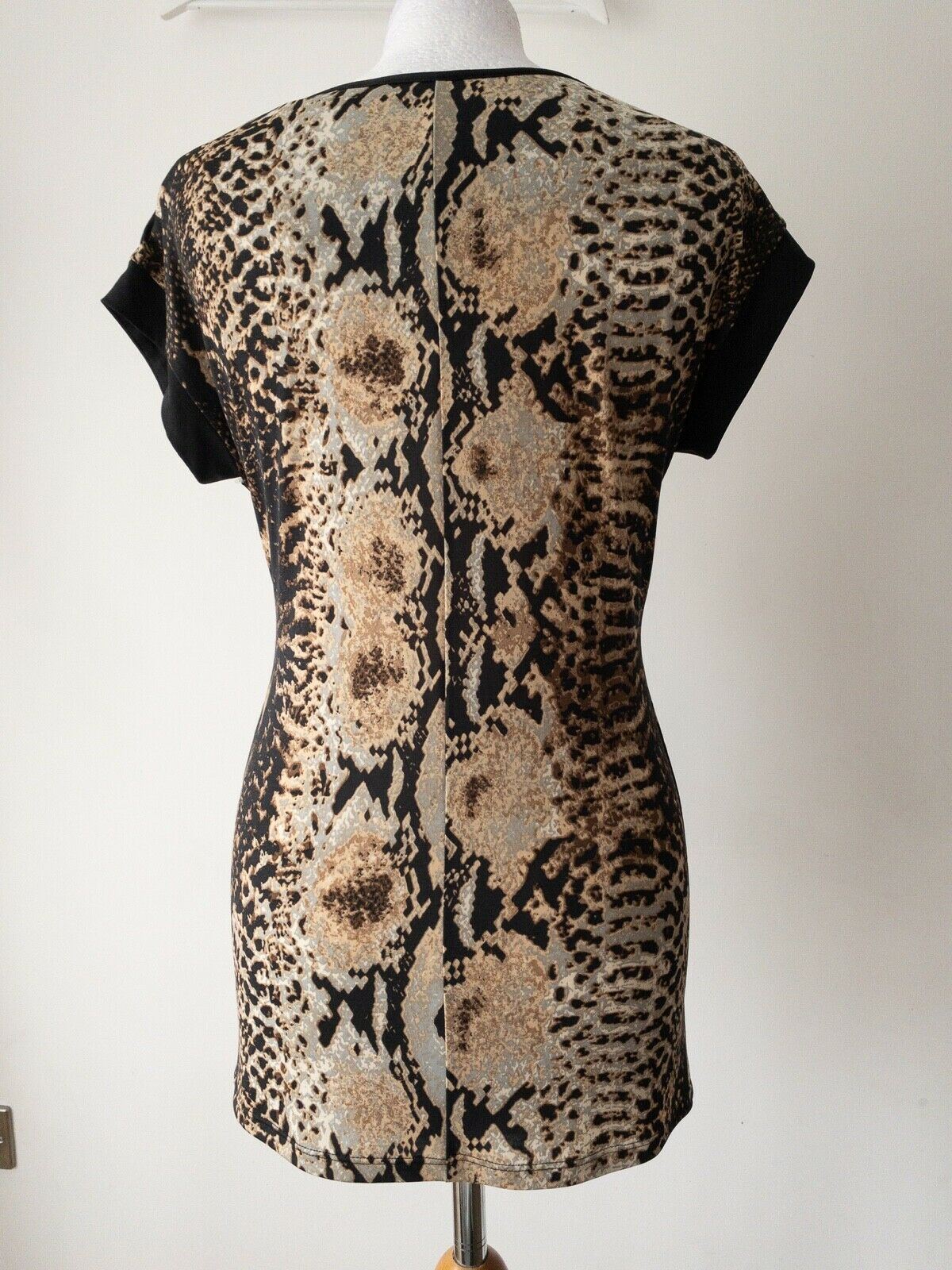 George Animal Print Top Ruched Size 10 / 12