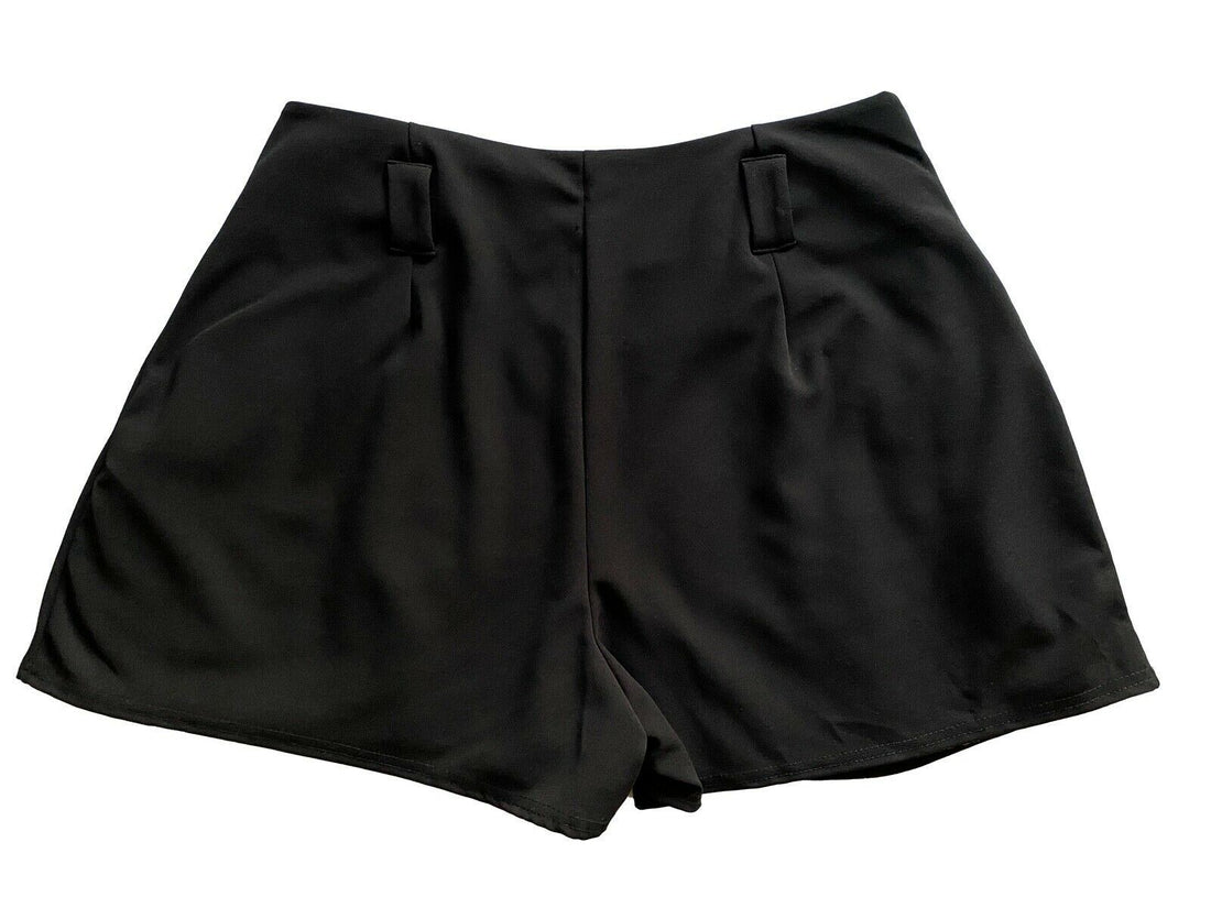 New Look Black Tailored Paperbag Shorts W34 Size 14, W36 Size 16 UK - BB Fashion Outlet