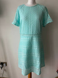 Studio Broderie Dress Sizes 12, 14, 16, 18, 20 Blush Pink or Aqua[14,Aqua] - BB Fashion Outlet