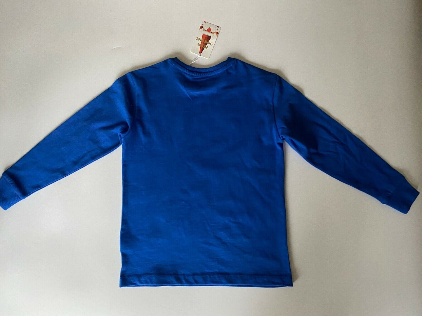 Boys Next Santa Claws Christmas T-Shirt Age 5 Years Blue Textured