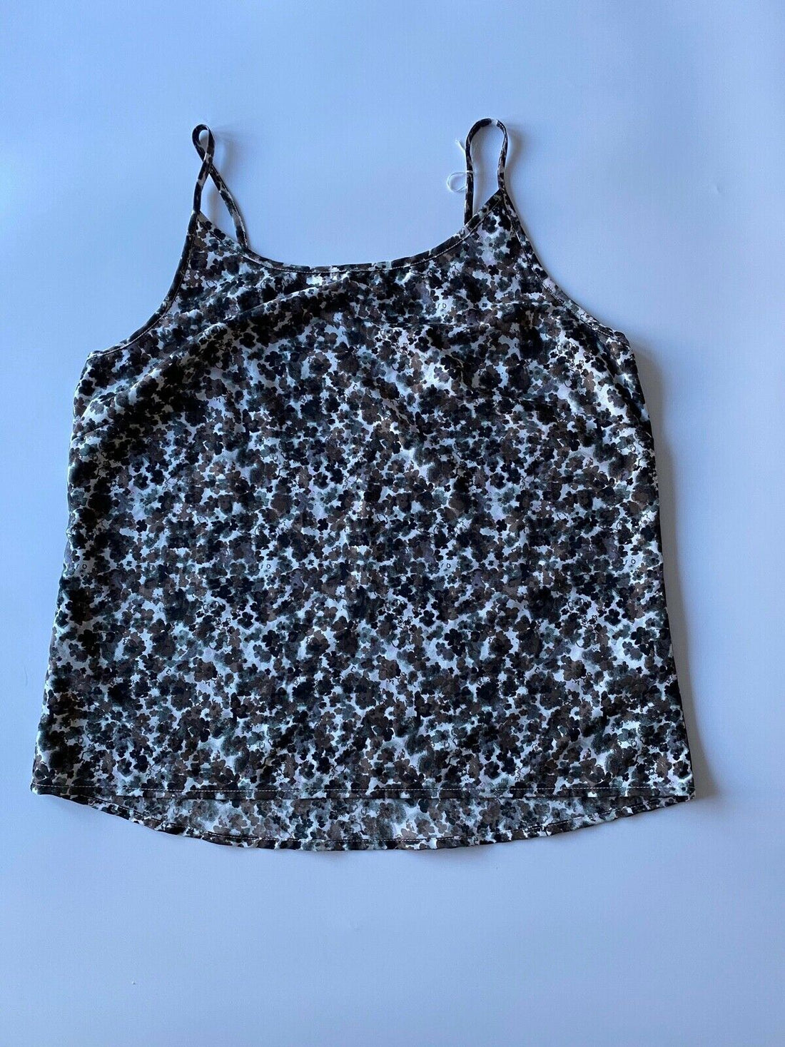 Ex High St Cami Size 14 Brown Floral Adjustable Straps - BB Fashion Outlet