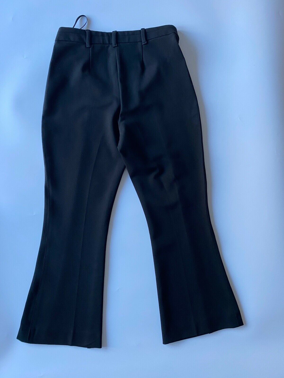 River Island Black Bootcut Crop Tailored Trousers Size 8 L24"