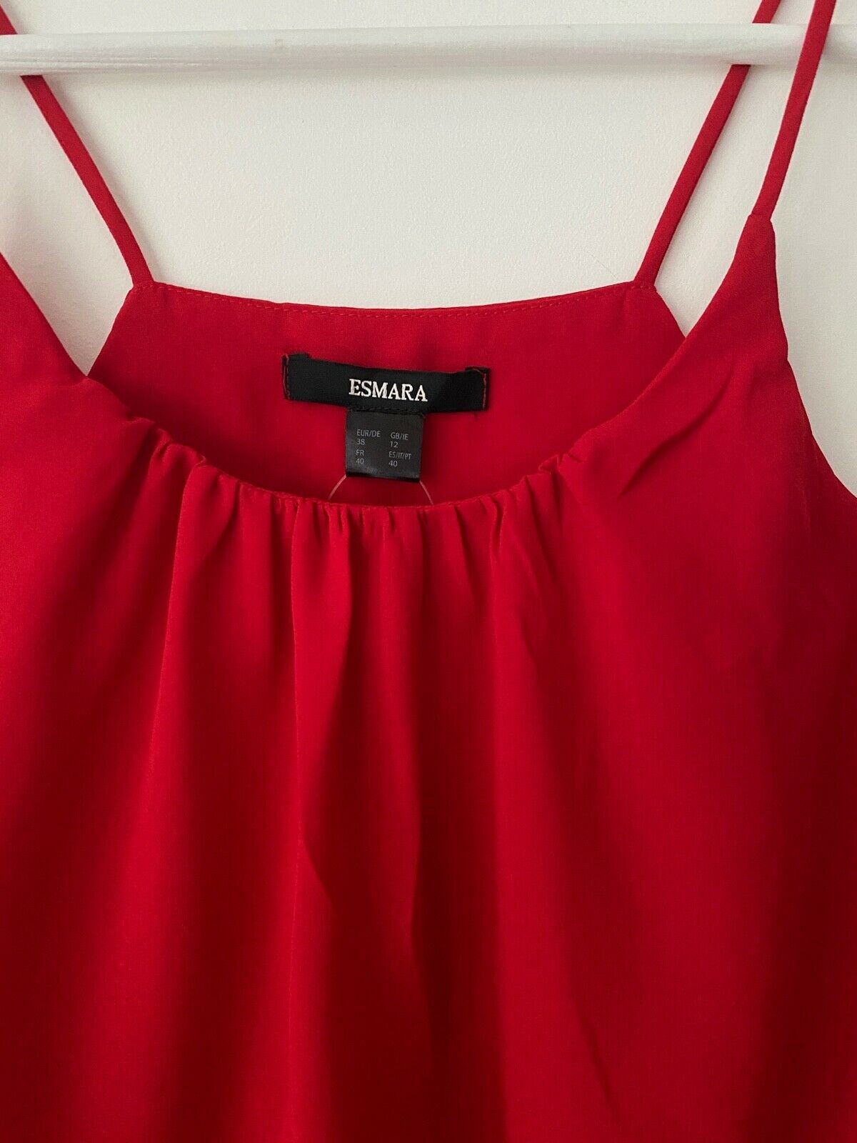Esmara Red Layered Vest top Size 12