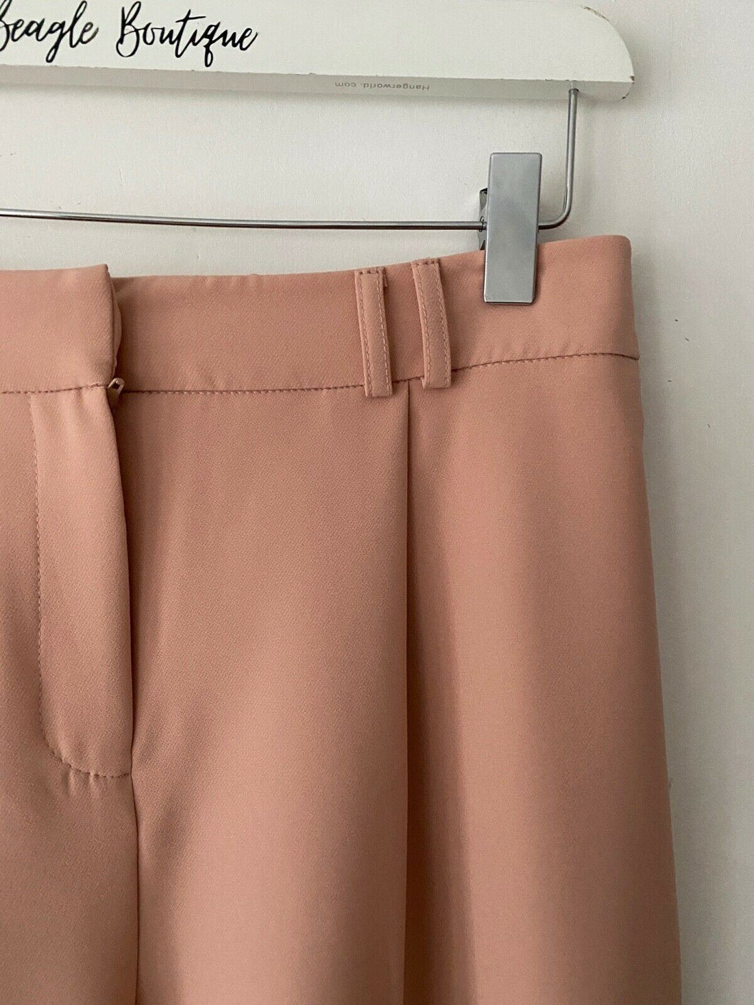 VERY Blush Pink Crop Trousers Size 10 - Beagle Boutique Fashion Outlet