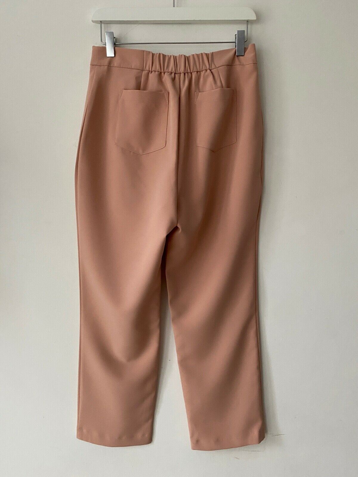 VERY Blush Pink Crop Trousers Size 10 - Beagle Boutique Fashion Outlet