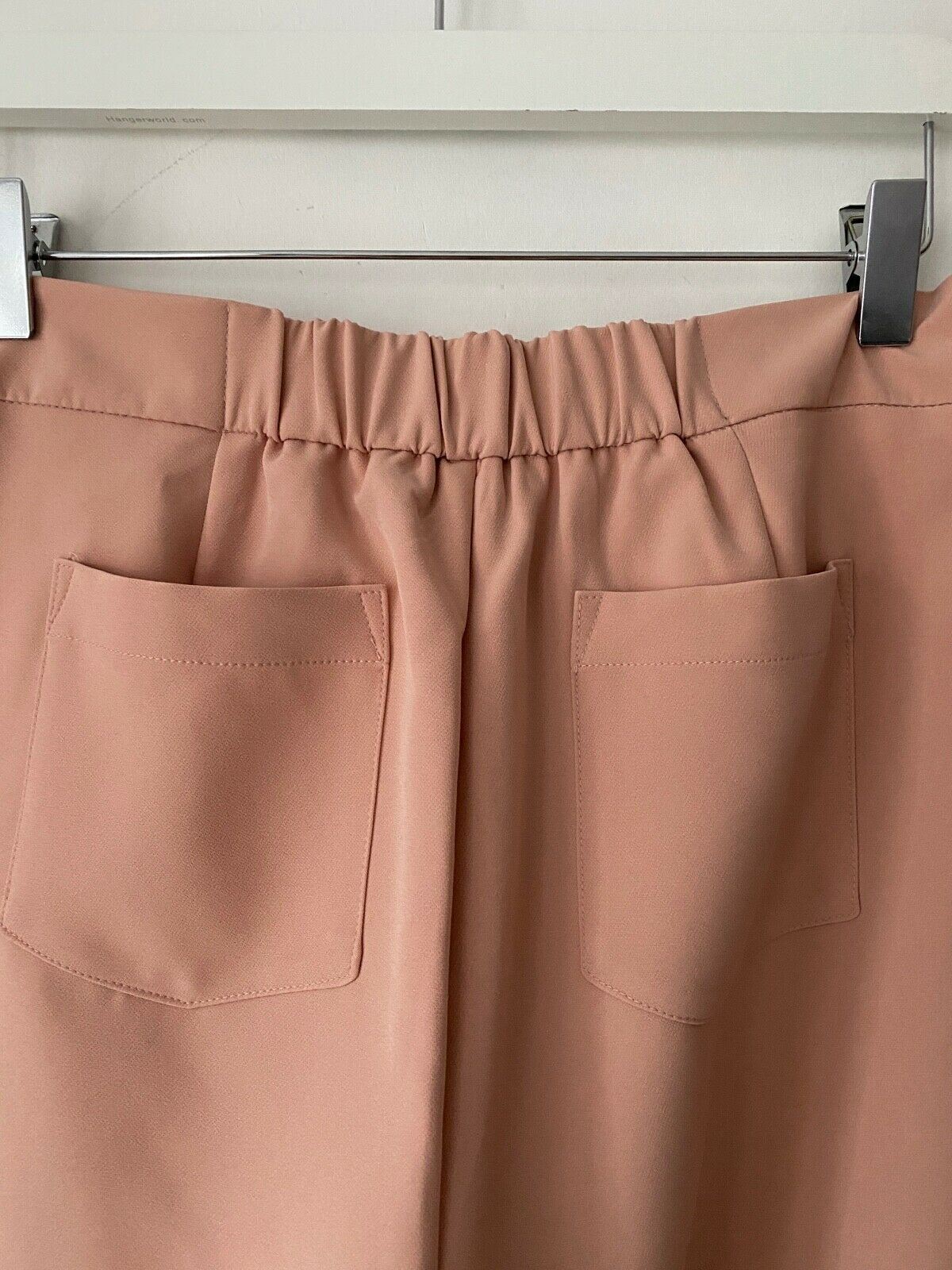 VERY Blush Pink Crop Trousers Size 10 - Beagle Boutique Fashion Outlet