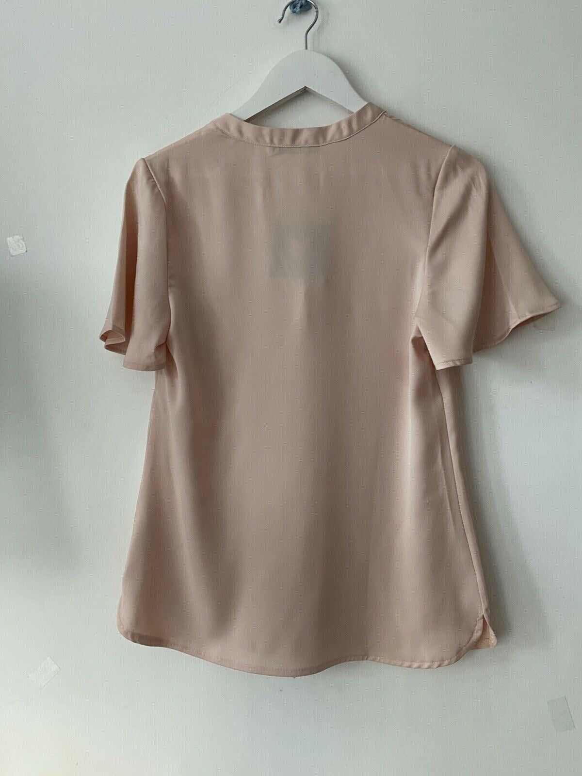Very Blush Pink satin Type T-Shirt Size 8