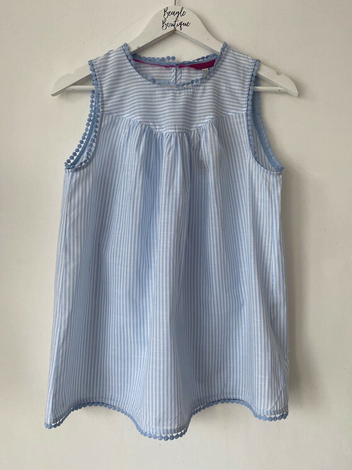 Joules Romella Sleeveless Top Blue, White, Pink Sizes: 6 8 10 12 - BB Fashion Outlet