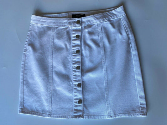 Studio Denim Button-down Skirt Blue or White Sizes 10, 12, 14, 16, 18, 20
