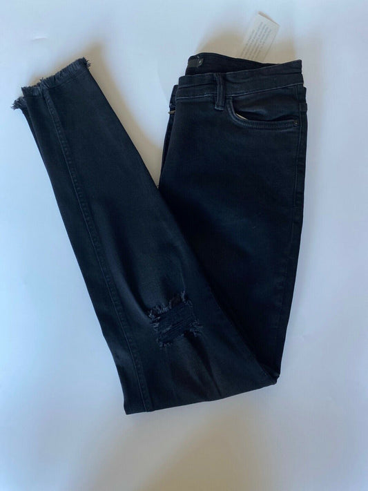 Studio Black Chewed Hem Slim Jeans Size 10