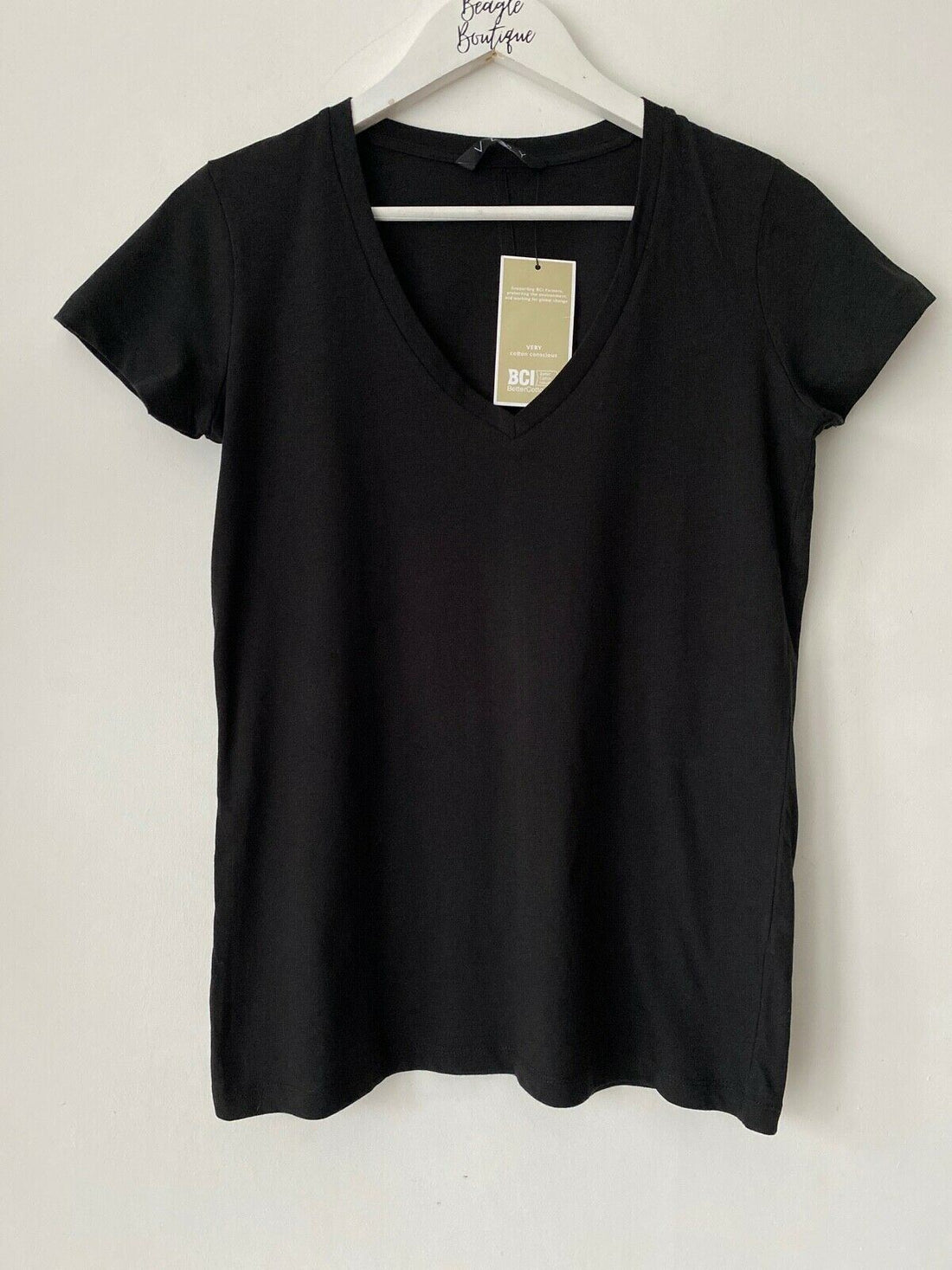 Very Black V-Neck T-Shirt Size 6 - BB Fashion Outlet