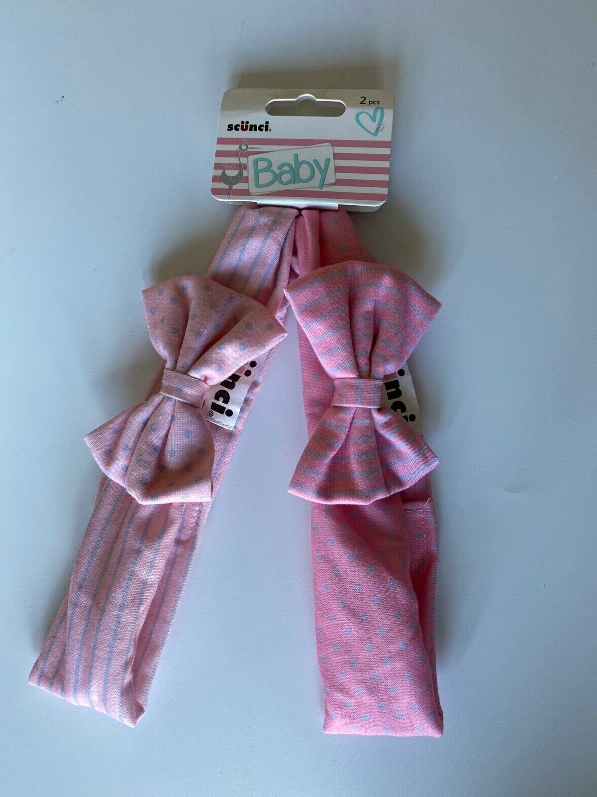 Baby Girls Scunci Baby 2 pack headbands Pink
