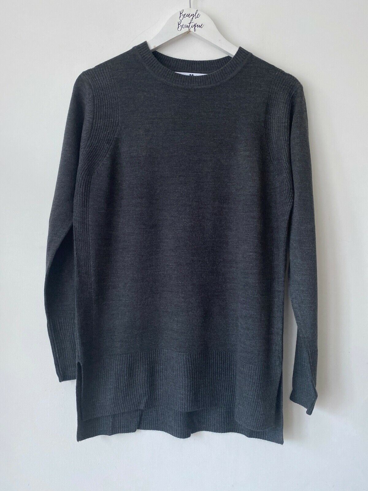 VERY Grey Knit Jumper Size 10 - Beagle Boutique Fashion Outlet