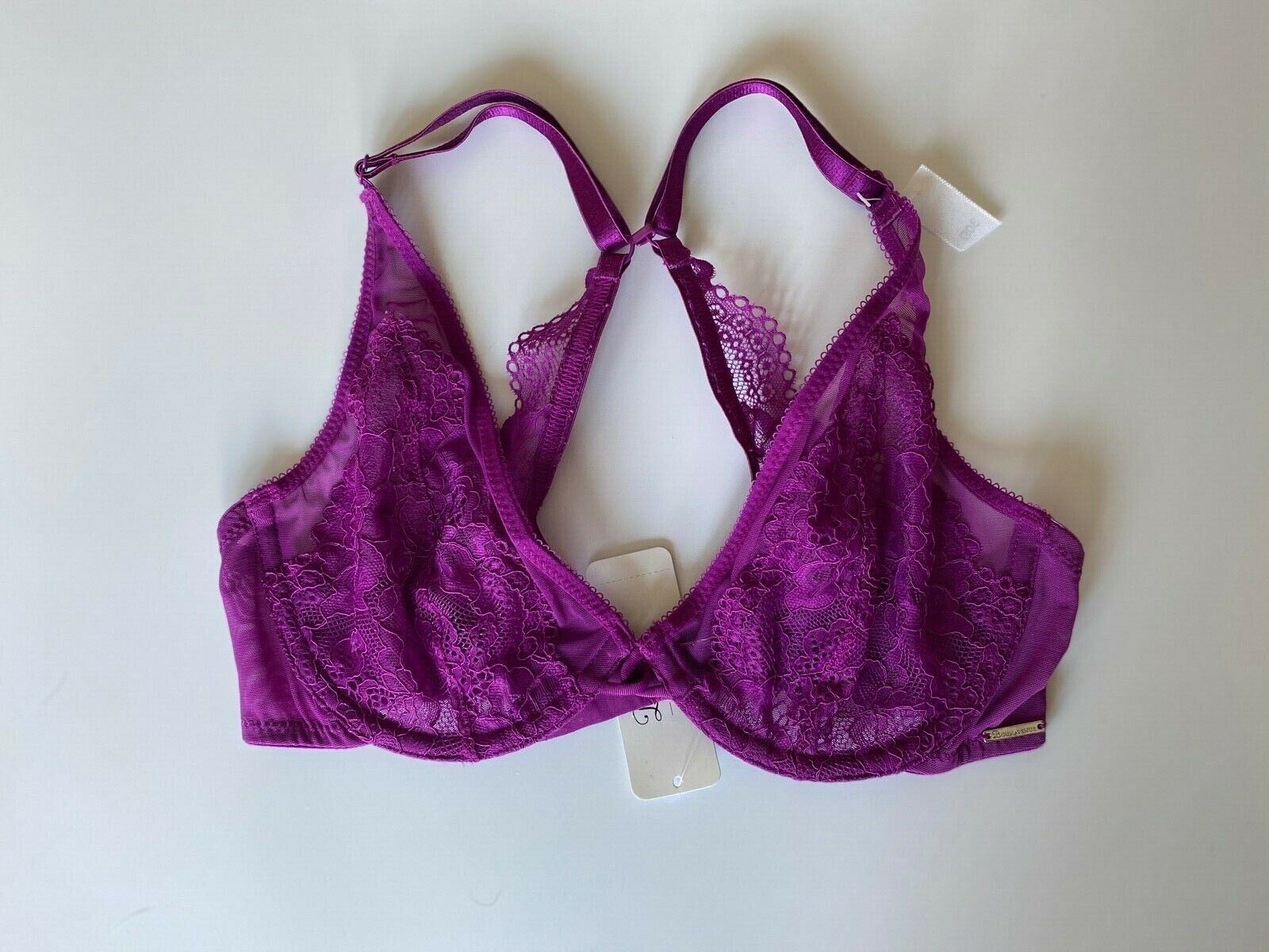 Boux Avenue Magenta Zoe Plunge Bra Size 30D - Beagle Boutique Fashion Outlet