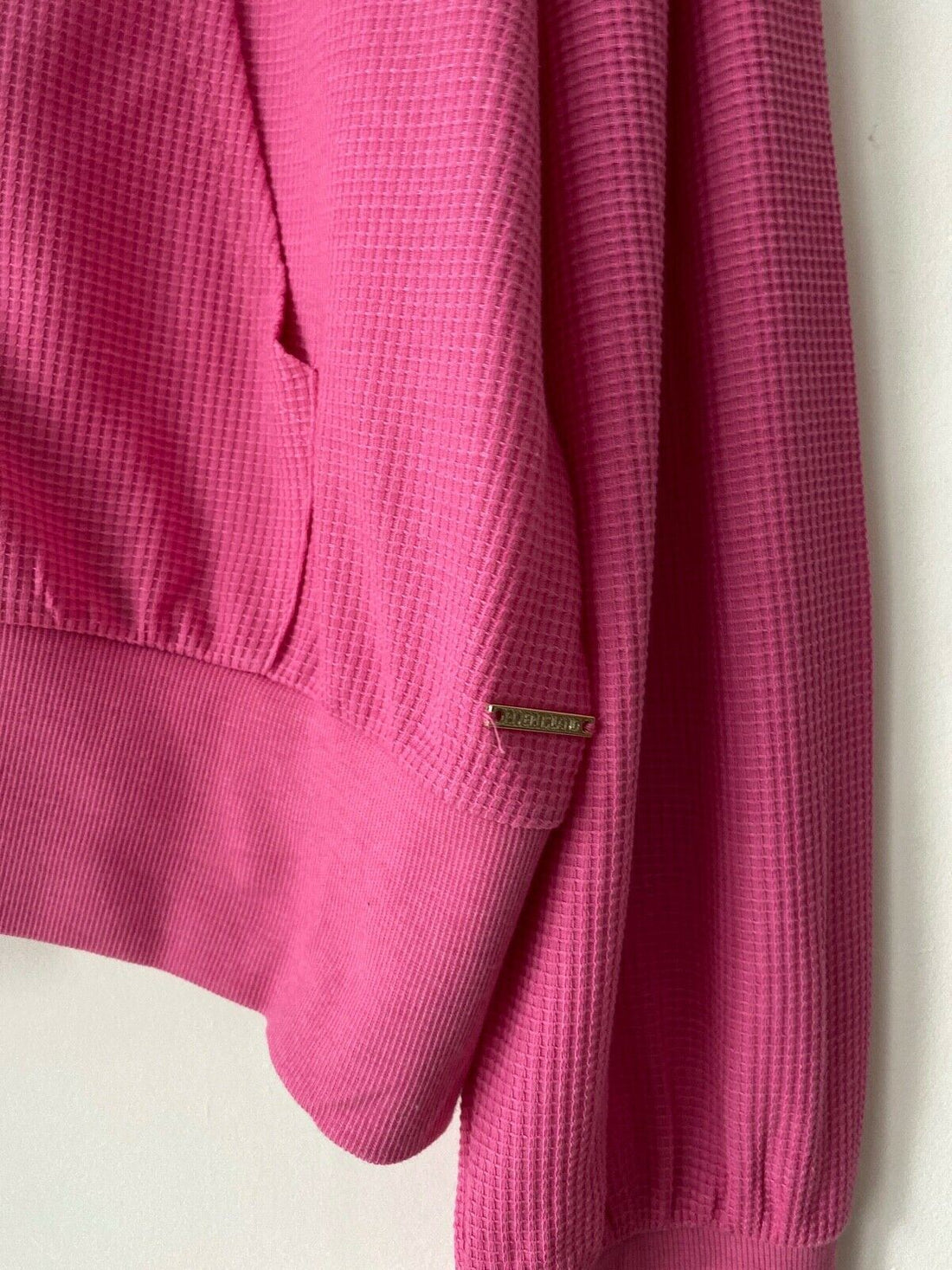 River Island Pink Zip Pink Cuffed Hoodie Size L - BB Fashion Outlet