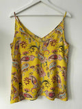 Matalan Cami Top Sizes 8, 10, 12, 14, 16, 18 Yellow Paisley - BB Fashion Outlet