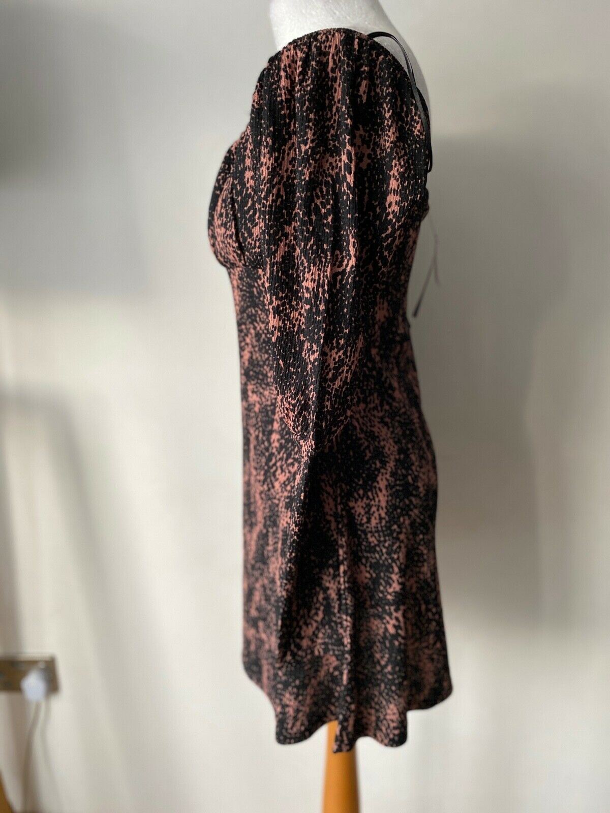Topshop Puff Sleeve Crepe Mini Dress Sizes 8, 10, 12