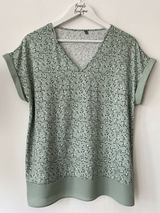 Matalan light Green spot T-Shirt Sizes 8, 10, 12, 14 UK