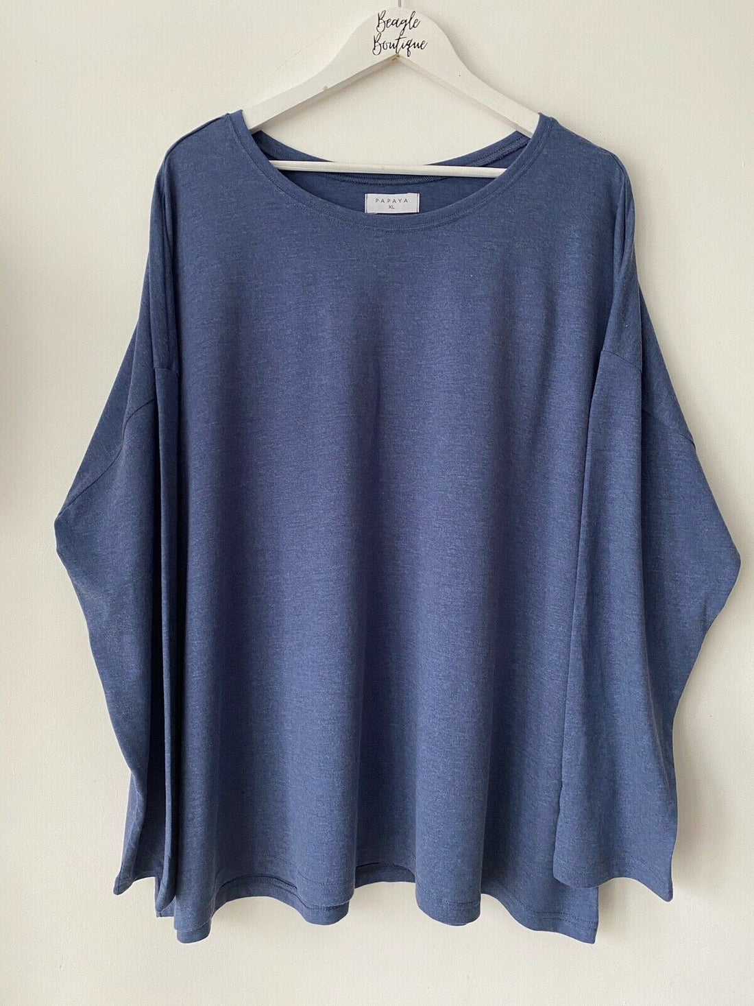 Papaya Blue Long Sleeve T-shirt Sizes M,  XL - BB Fashion Outlet