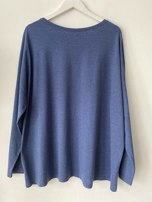 Papaya Blue Long Sleeve T-shirt Sizes M,  XL