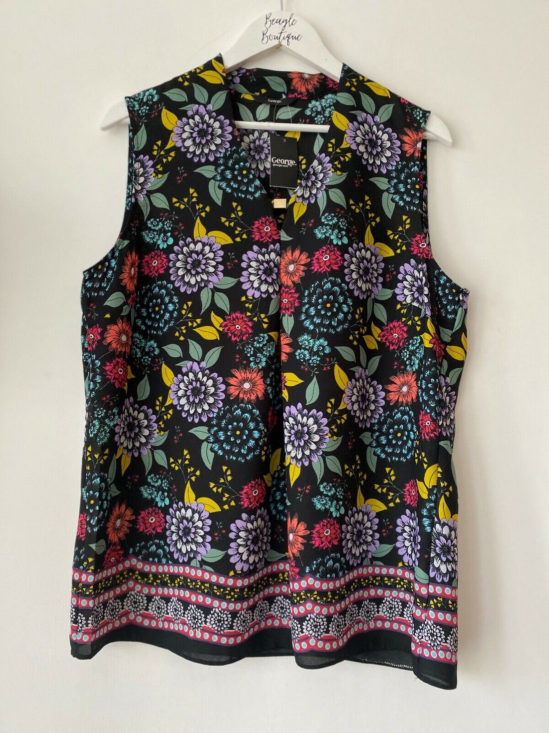 George Sleeveless Floral Blouse Size 16 - BB Fashion Outlet