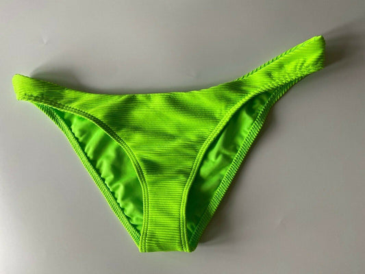 Topshop Neon Green Ribbed Bikini Briefs 8, 10, 12, 16 UK