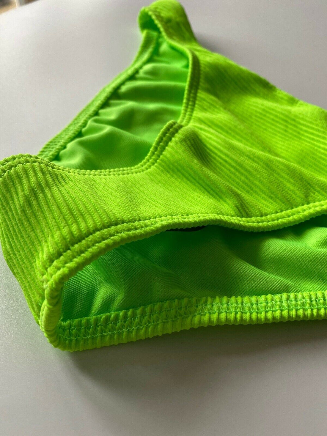 Topshop Neon Green Ribbed Bikini Briefs 8, 10, 12, 16 UK - BB Fashion Outlet