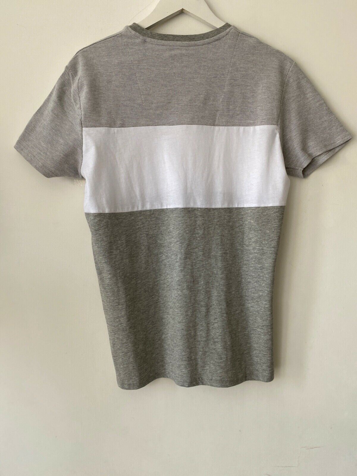 Mens 2nd Chapter Grey White Waffle T-Shirt Size S