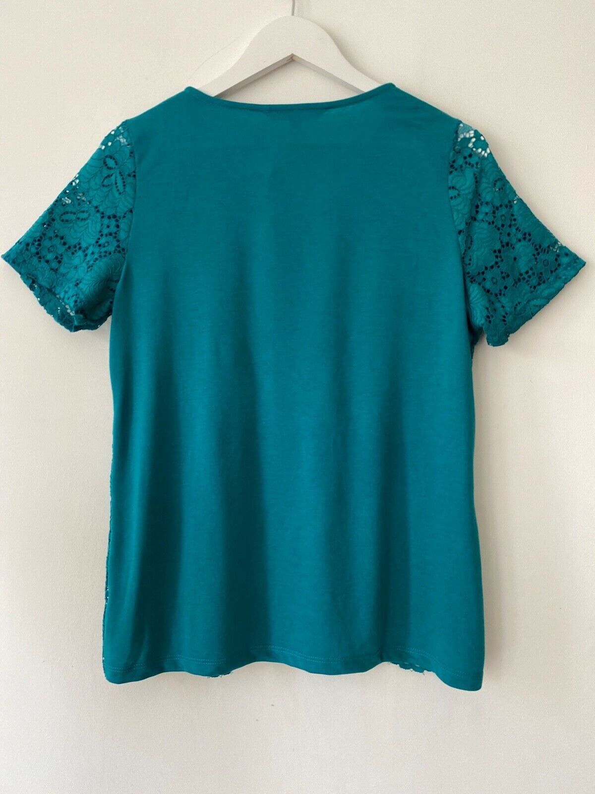 Bonmarche Green Lace Lined T-Shirt Size 12