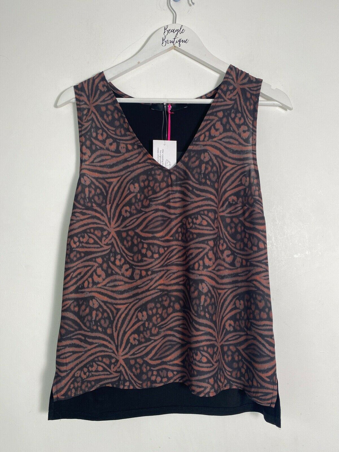 Very Contrast Sleeveless Top Size 8 - Beagle Boutique Fashion Outlet