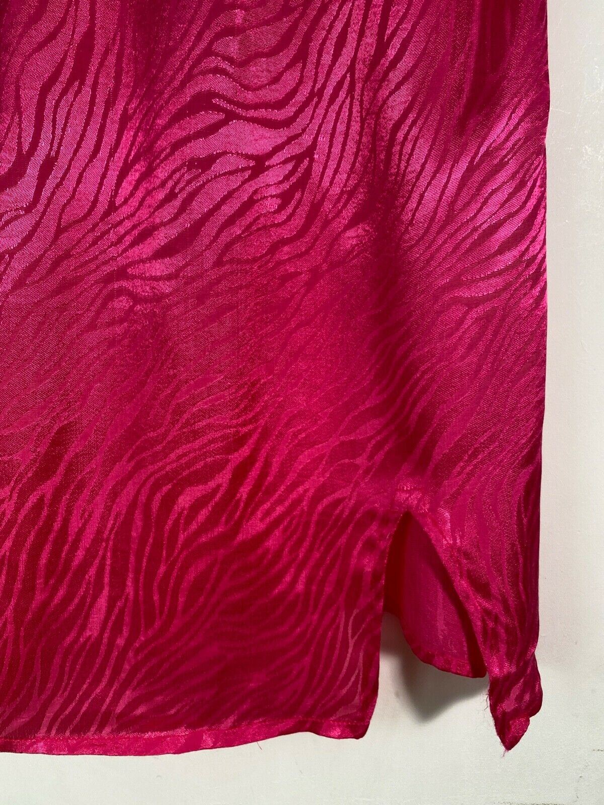 Motel Rocks Adara Dress Atin Sebra Fuschia Dress Size XS - Beagle Boutique Fashion Outlet