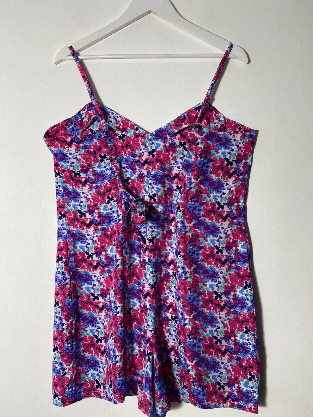 STUDIO Floral Playsuit Size 14 Button Down  / Tie Back - Beagle Boutique Fashion Outlet