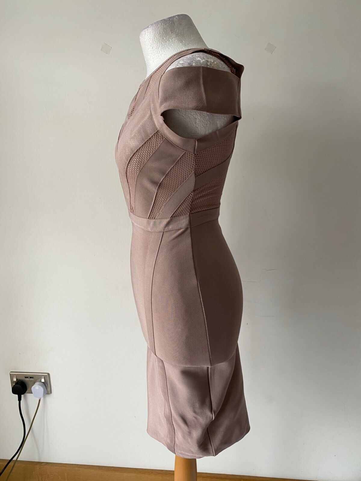 WOW Couture Blush Pink Bodycon Dress Size M 8 - 10 Bandage