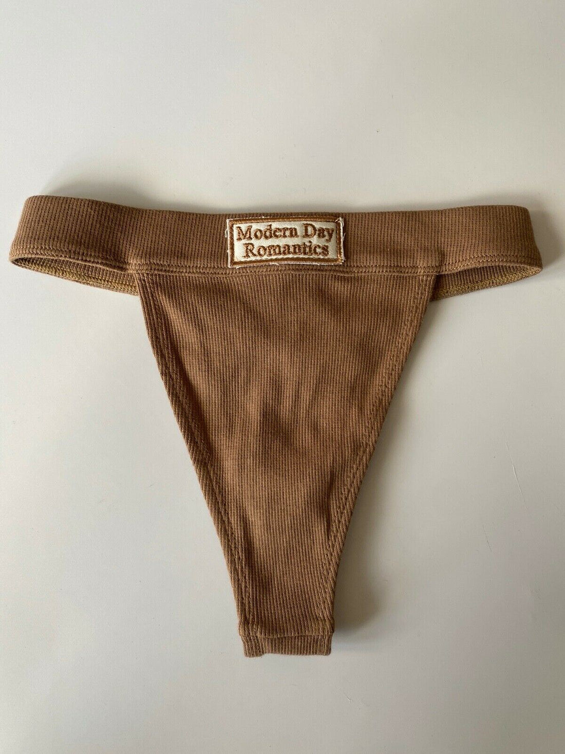 MOTEL Vyas Rant Silver Mink Modern Day Romantics Label Rib Thong Knickers - Beagle Boutique Fashion Outlet