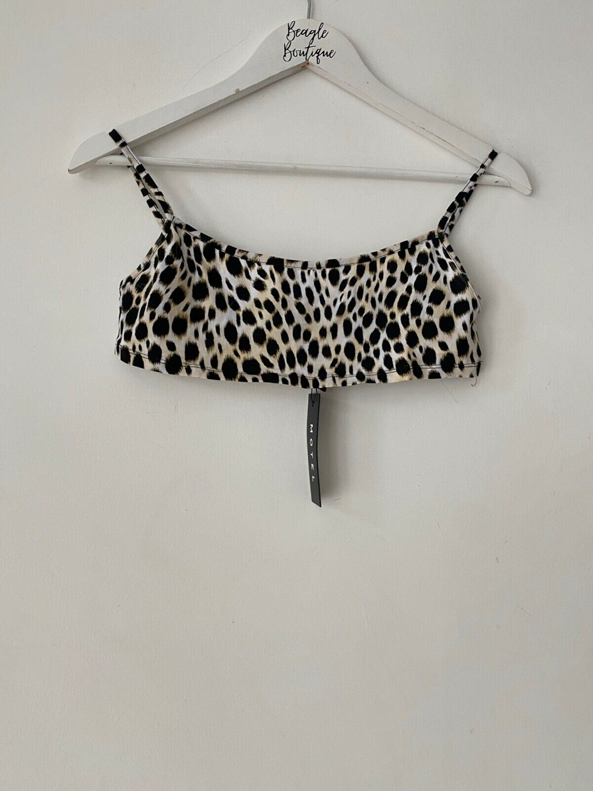 MOTEL Micro Top Cheetah Size M 12 UK - Beagle Boutique Fashion Outlet