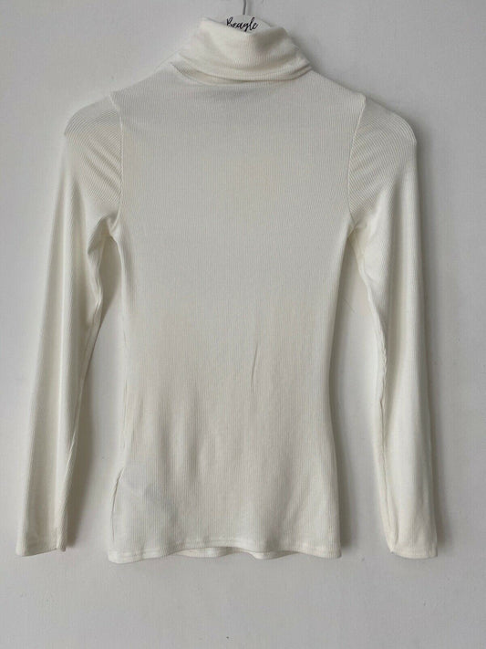 New Look Ribbed Long Sleeve Roll Neck Cream 6, 8, 10, 12, 14, 18