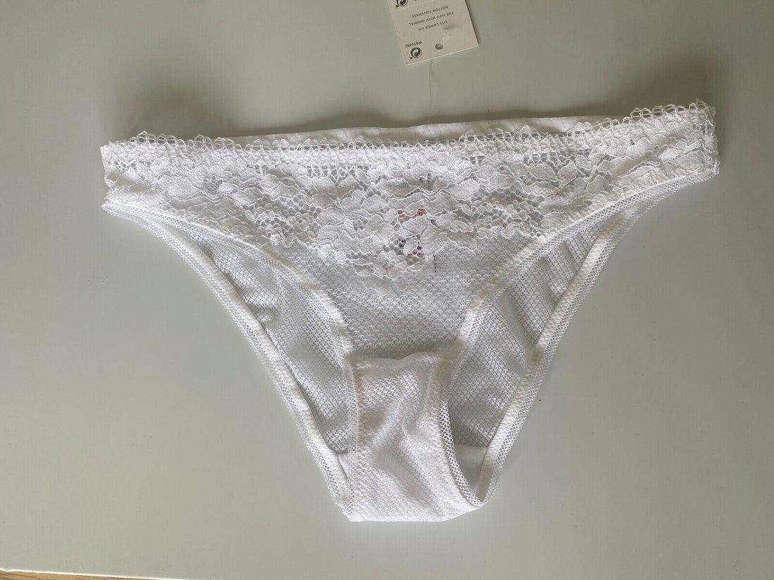 Next Lingerie The Brazilian White Lace Mesh Briefs White 6 8 - BB Fashion Outlet