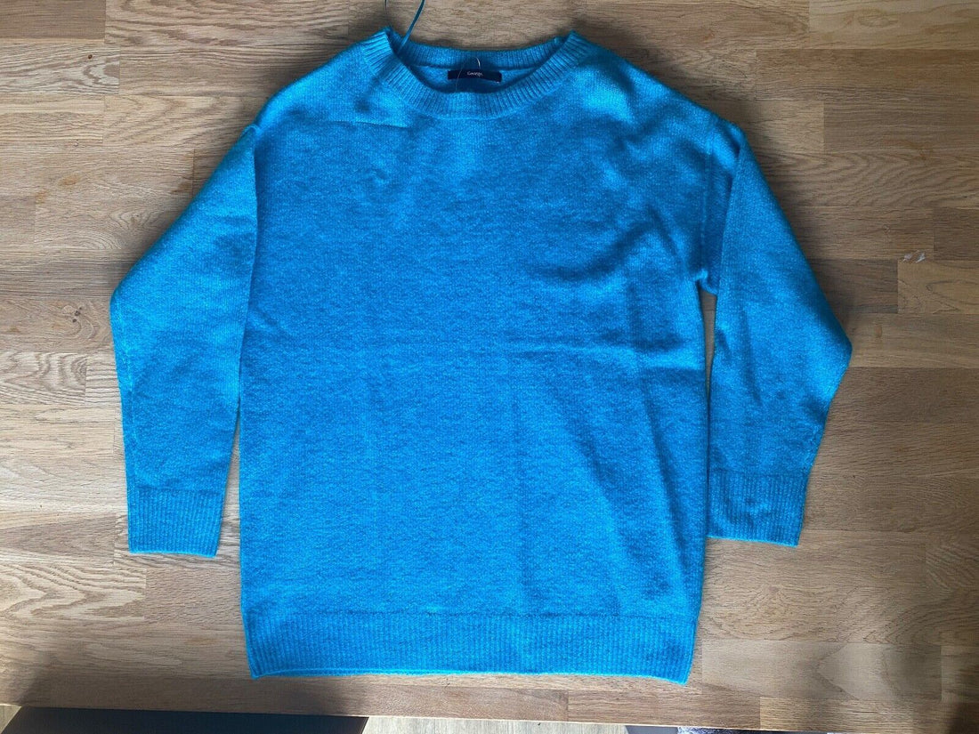 GEORGE Turqouise Knit Jumper Size M 12 - 14 *Pull on Front* See photos - BB Fashion Outlet