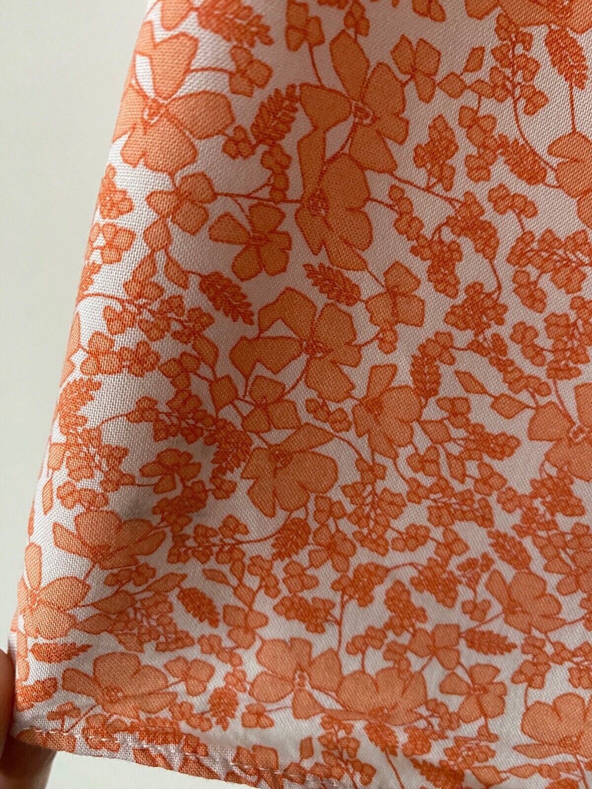 Papaya Peach Floral Off Shoulders Top Size 8 *small stain*