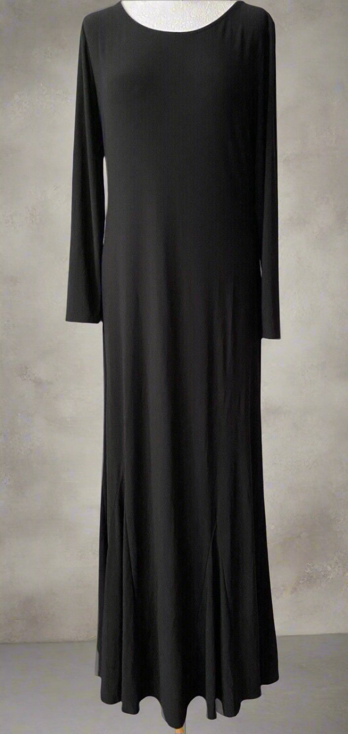 Attitudes by Renee Dress Maxi 3/4 Sleeves Sizes:  S, M, L, XL Blk, Blue, Yellow - BB Fashion Outlet