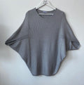 Nina Leonard Dolman Sleeve Sparkly Jumper  S, M, L, 2XL Black or Grey - BB Fashion Outlet