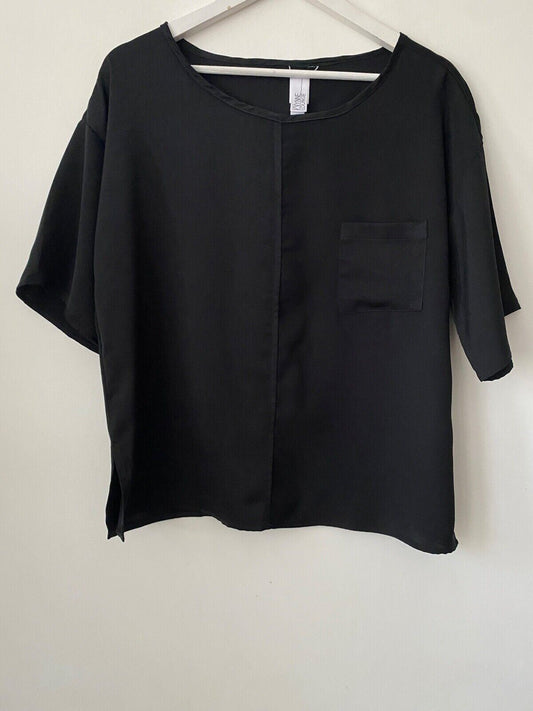 WynneLounge Wash Satin Tee S, M Black or Ecru