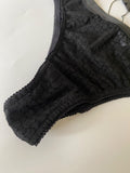 MOTEL Naw Briefs Black Heart Flock Size XS Lace - BB Fashion Outlet