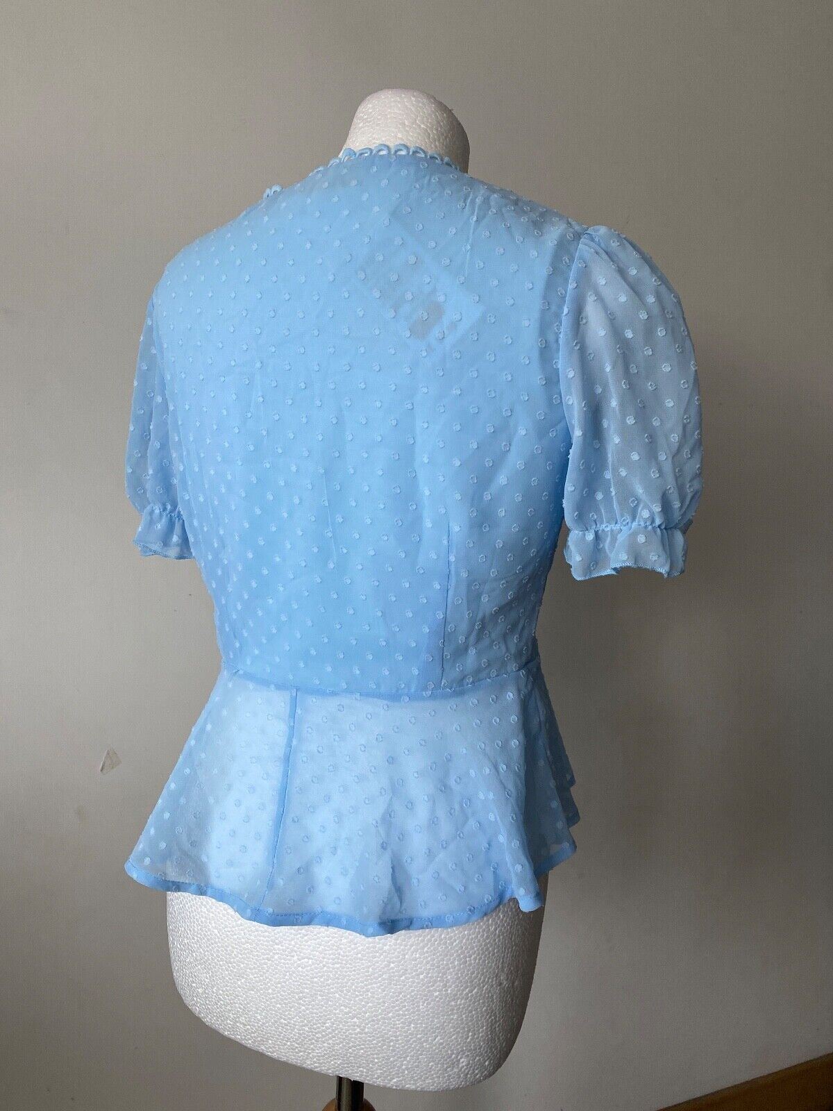 QUIZ Light Blouse Lined Chiffon Peplum Top Sizes 10, 14