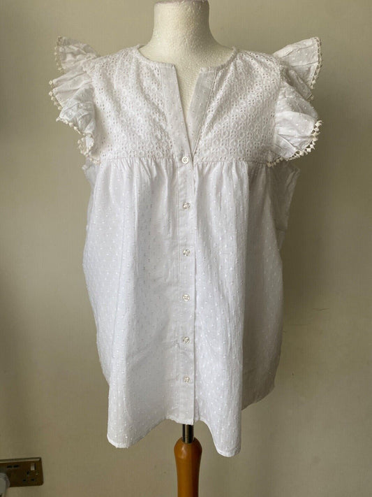 VERY Brodier White Top Size 12