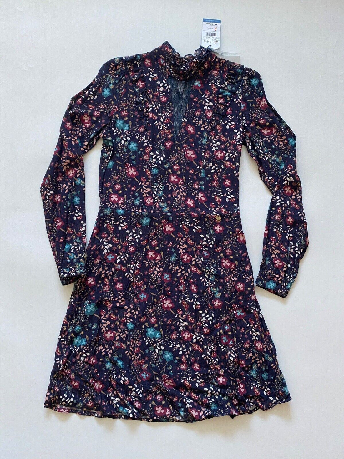 Salsa Floral Dress with Lace Detail Size XS 6 DAMAGED - BB Fashion Outlet