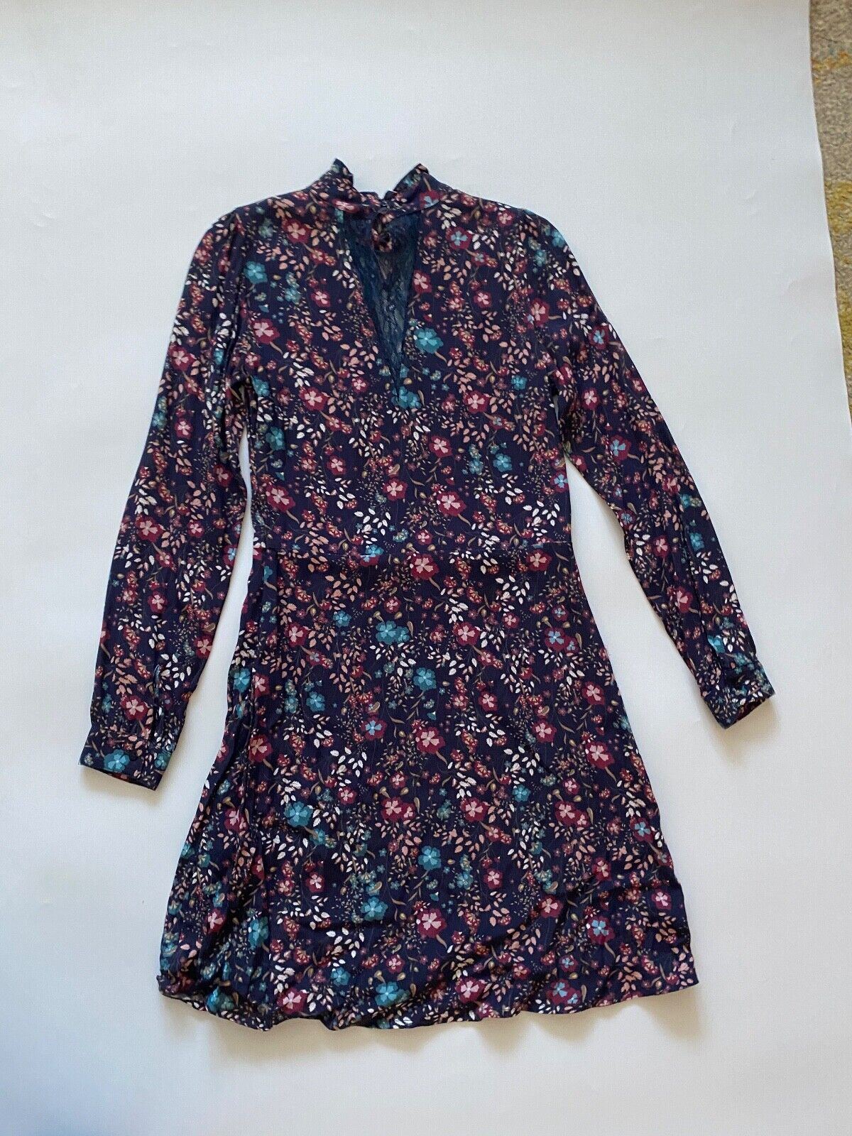 Salsa Floral Dress with Lace Detail Size XS 6 DAMAGED