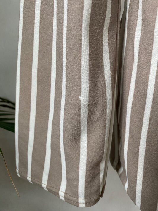 I Saw It First Pinstripe Oversized Longline Blazer Size 6 Stone