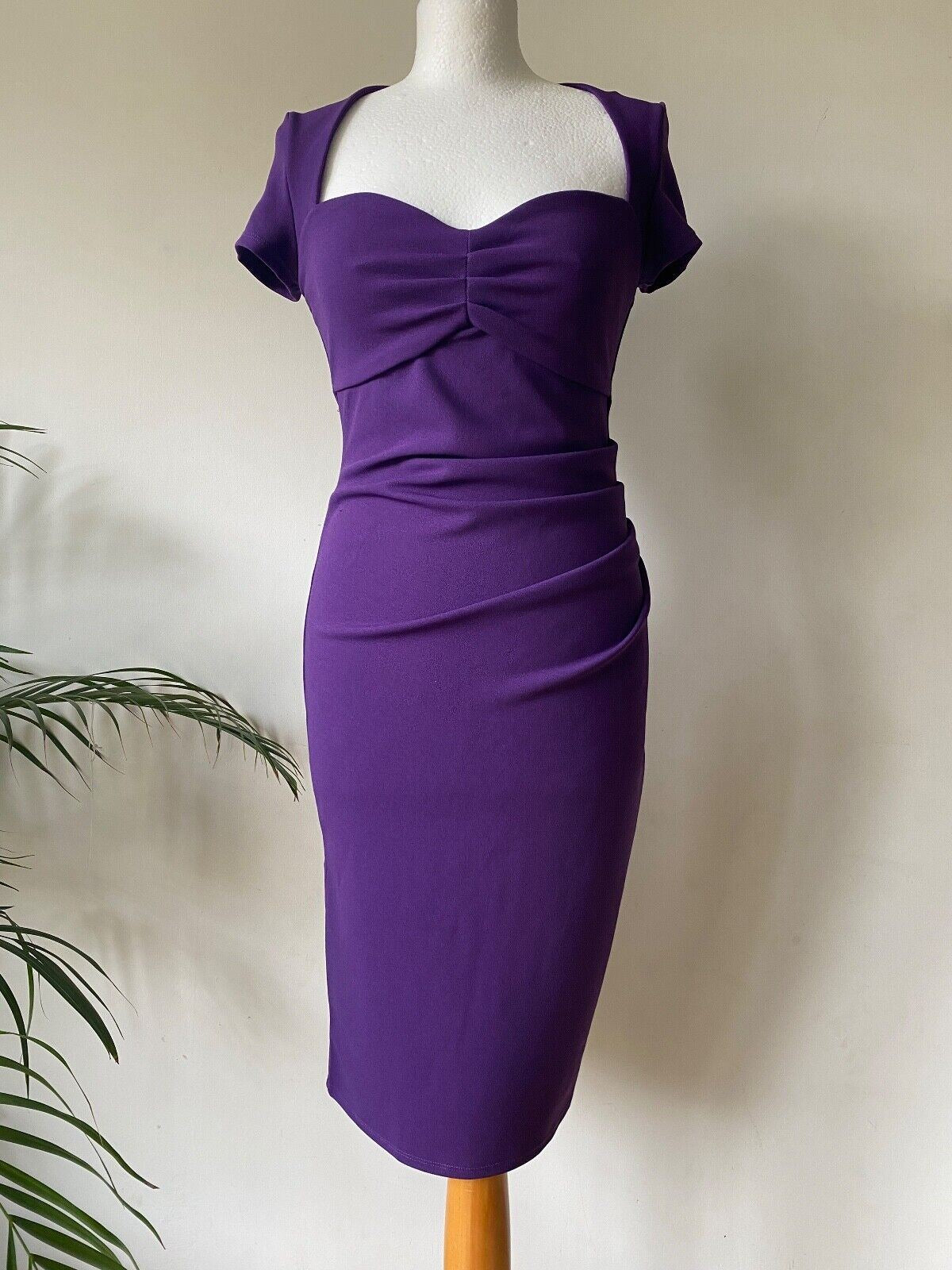 Stephanie Pratt Purple Bodycon Dress Size 10